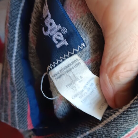 Men's 17x36 XL Vintage Wrangler Western Shirt Regular Fit X-Long Tails Striped - Picture 7 of 7